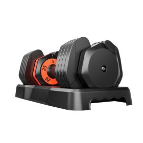 25LB 5 in 1 Single Adjustable Dumbbell Free Dumbbell Weight Adjust with Anti-Slip Metal Handle, Ideal for Full-Body Home Gym Workouts