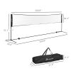 Soozier Adjustable Outdoor Game Set with Net for Badminton, Volleyball, Pickleball, Beach & Driveway Fun