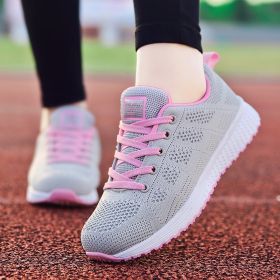 Women Shoes Super Light Sneakers For Women Vulcanize Shoes Sport Basket Femme Walking White Sneakers Women Casual Tenis Feminino (Color: Gray, Shoe Size: 37)