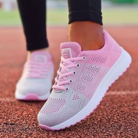 Women Shoes Super Light Sneakers For Women Vulcanize Shoes Sport Basket Femme Walking White Sneakers Women Casual Tenis Feminino (Color: Pink, Shoe Size: 38)