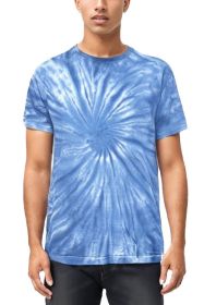 Tie & Dye Premium Cotton T-shirts (Color: LIGHT BLUE, size: XL)