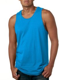 Next Level Apparel 3633 Men's Cotton Tank (Color: TURQUOISE, size: S)